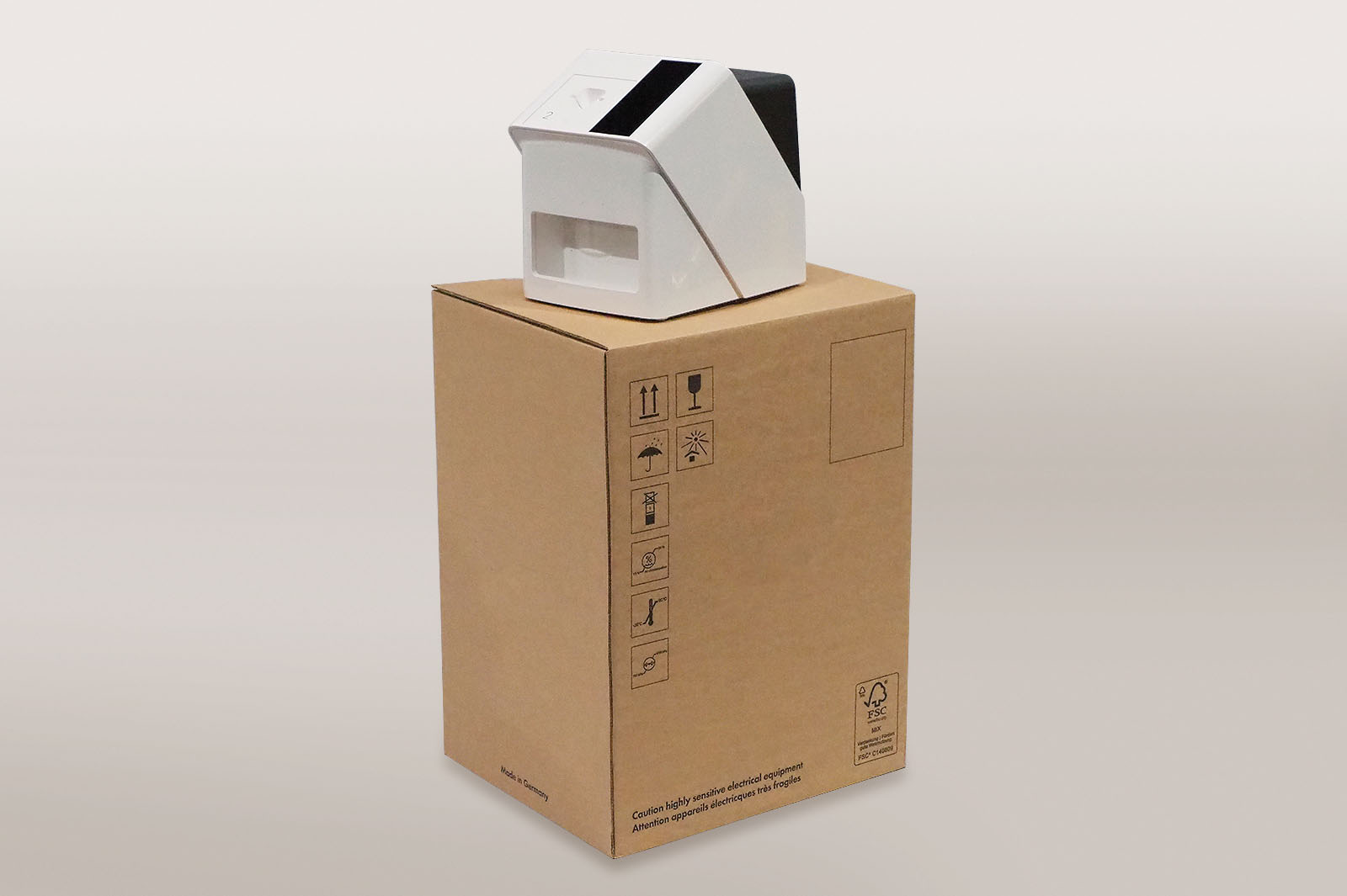 Verpackung Recyclingschaum für ein Dental Abformgerät