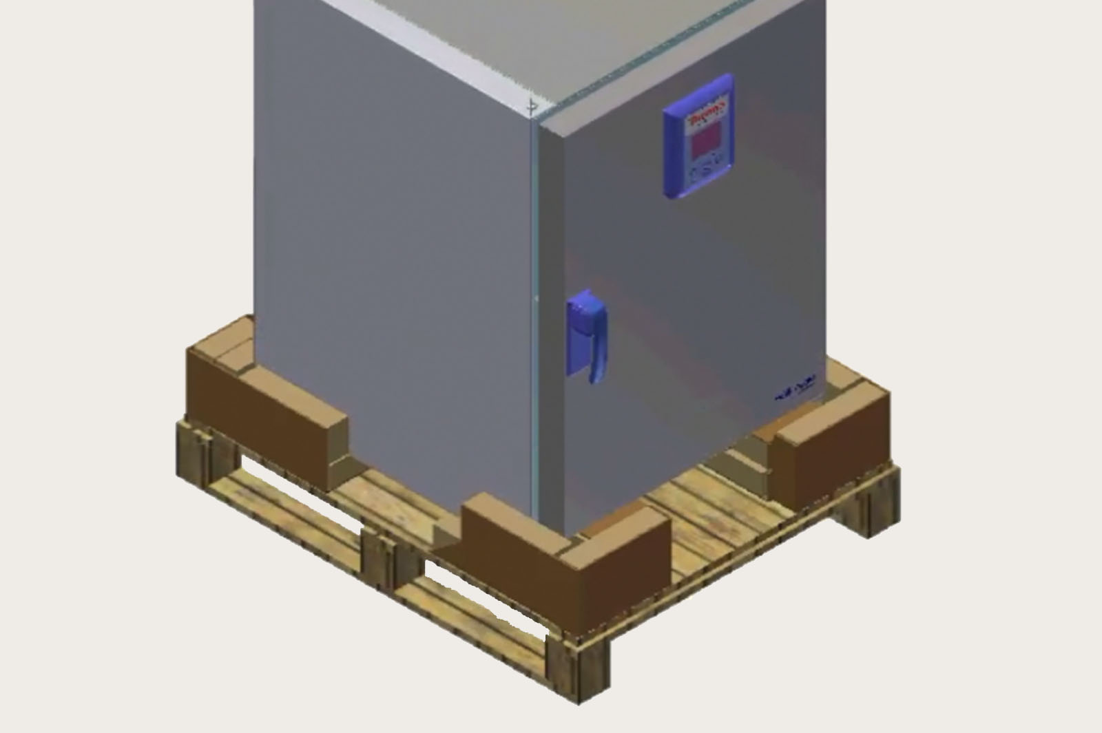 Der Inkubator steht auf den Wabenpolstern